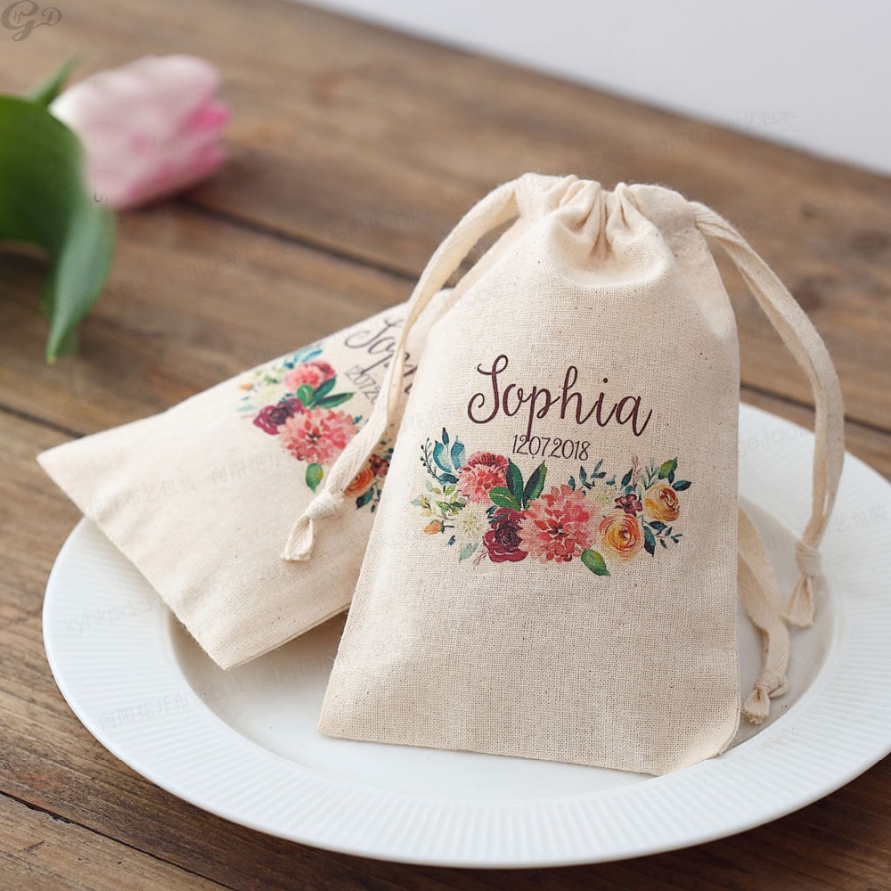 Baby Clothing Logo - 100 pièces nom personnalisé Logo mariage