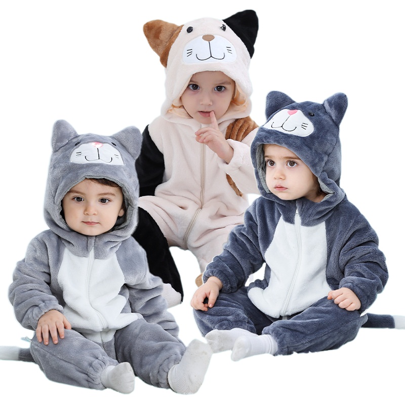 Baby Clothing Zip - Adorable Combinaison Pyjama Chat pour Bébé