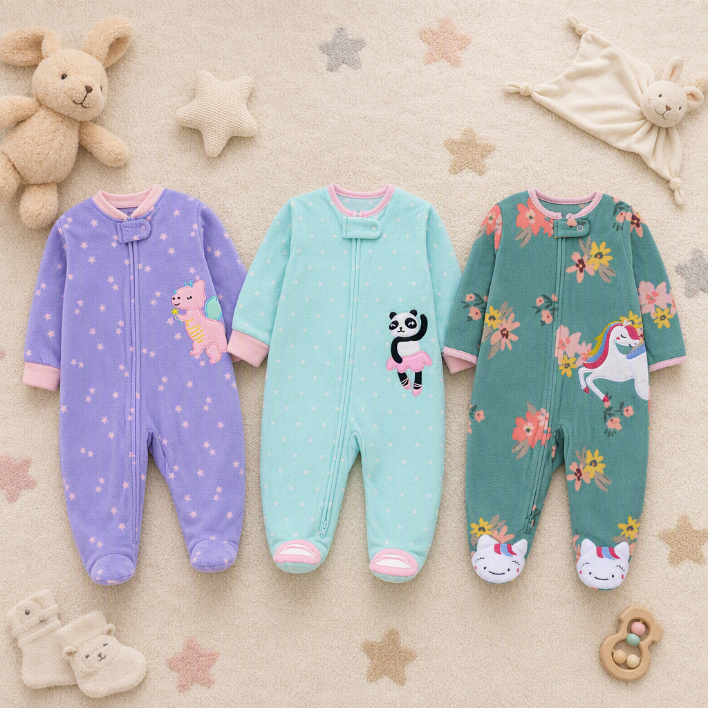 Baby Clothing Zip - Combinaison en polaire pour bébé fille
