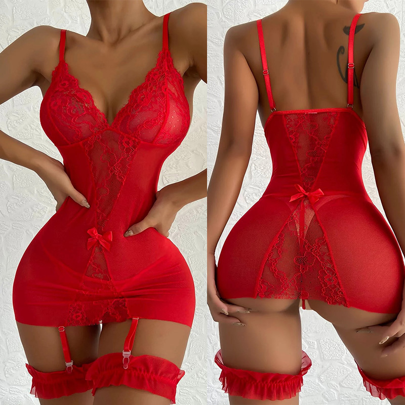 Baby Gown Nightwear - Sexy femmes dentelle nuisette robe dames