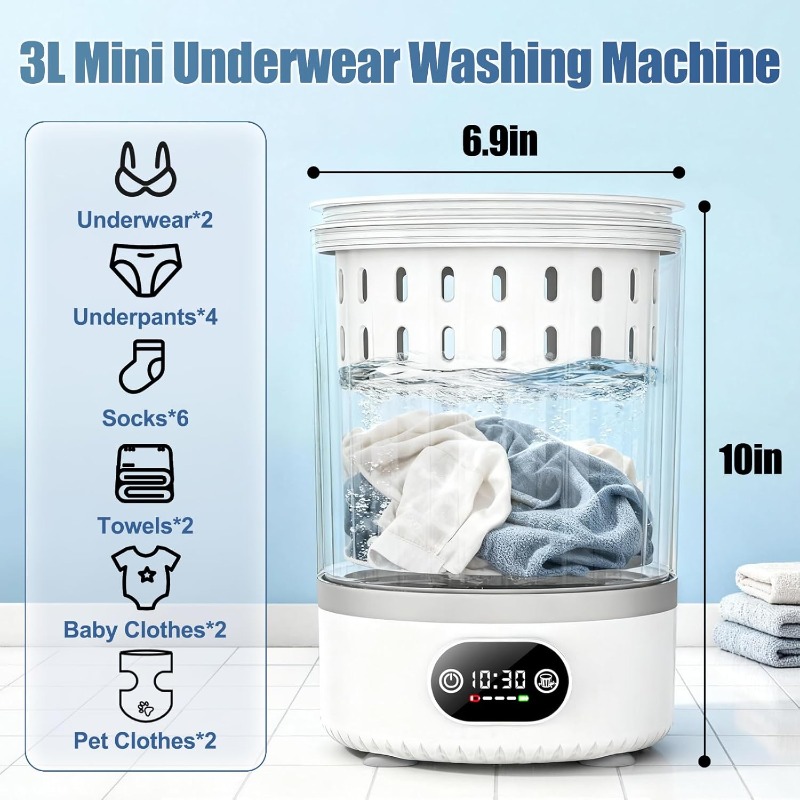 Mini machine à laver 3L, 3 en  - Baby Clothing Washing Machine avis et prix