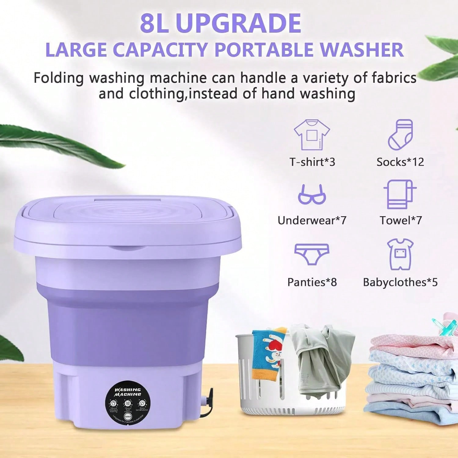 Machine à laver portable de 8L - Baby Clothing Washing Machine avis et prix