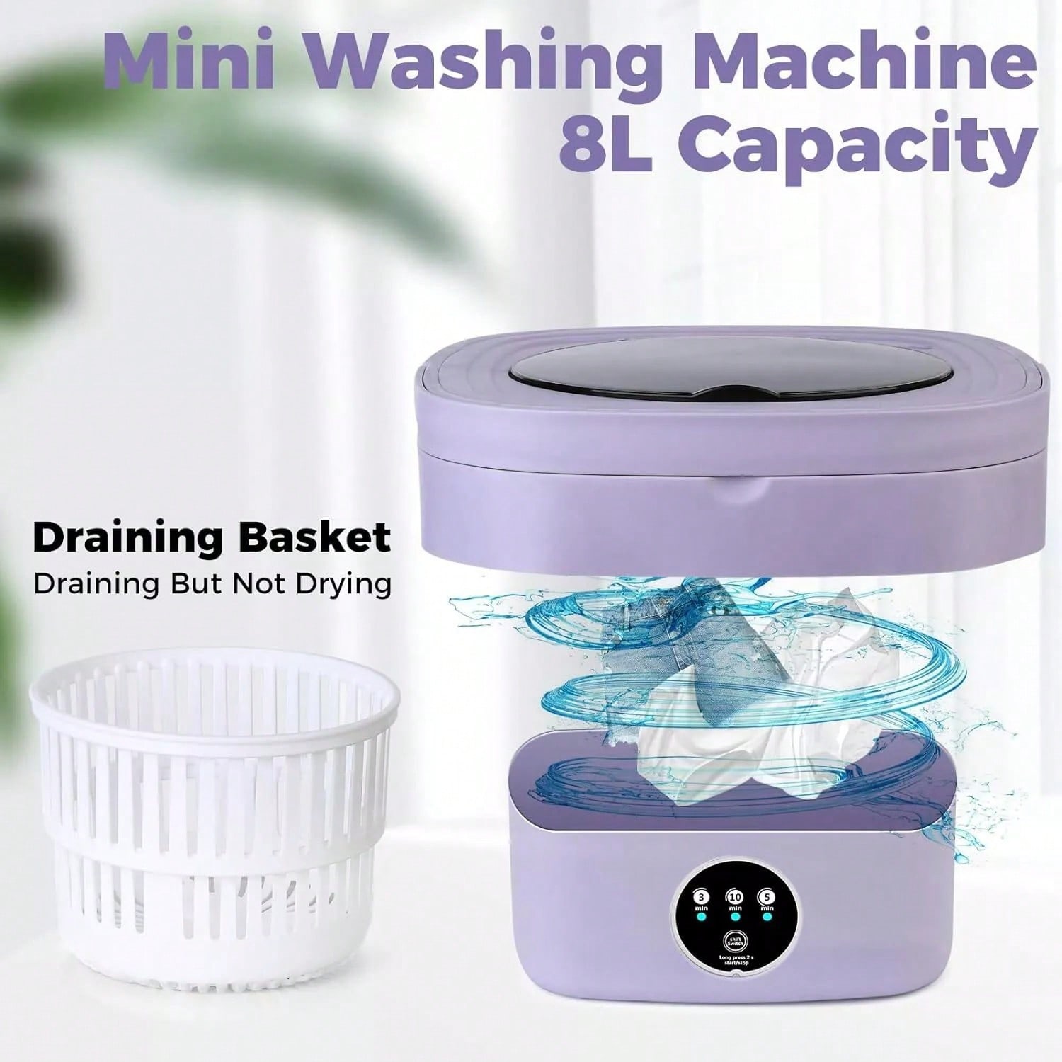 Machine à laver portable de 8L - Baby Clothing Washing Machine avis et prix